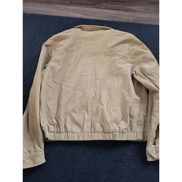 Vtg Y2K Gap Corduroy Wmn Jacket Beige Full Zip Trucker - Picture 11 of 15